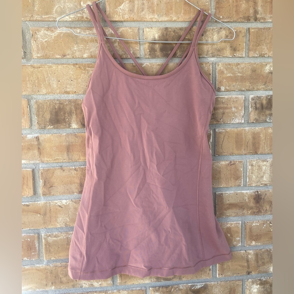 Lululemon Free To Be Tank Everlux Pink Taupe ~ Size 6 - Picture 2 of 9